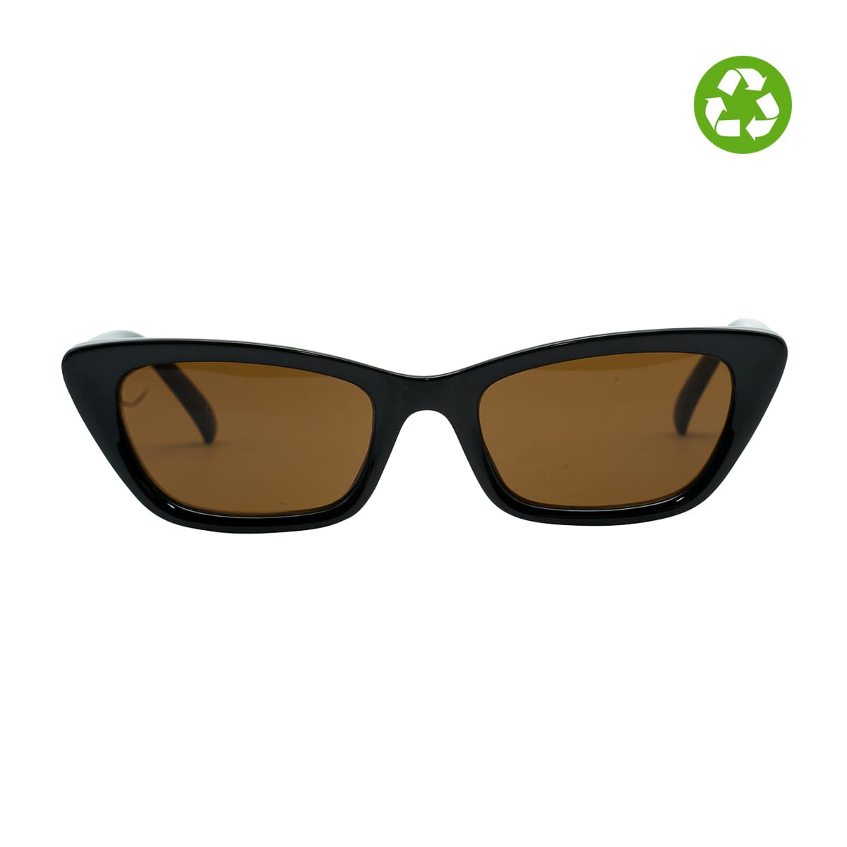 Il modello Nadine, un design che si distingue per la sua personalità fonde un cat-eye con una linea slim. Recycled eyewear