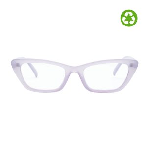 Il modello Nadine, un design che si distingue per la sua personalità fonde un cat-eye con una linea slim. Occhiali da vista sostenibili