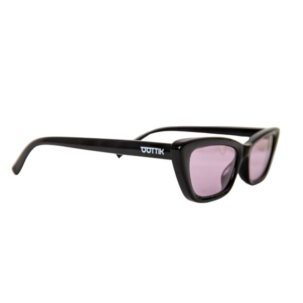 asta occhiale da sole modello nadine, cat eye, con lente lilla